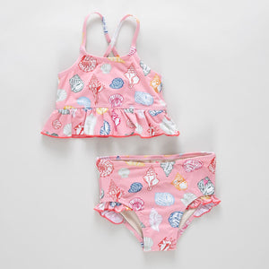 Pink Chicken Joy Tankini in Pink Seashells