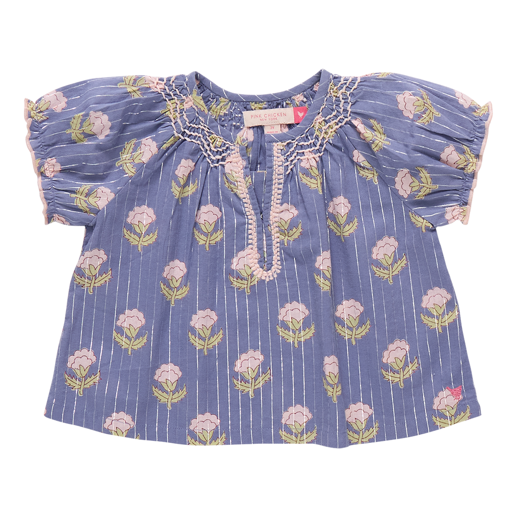 Pink Chicken Ava Top in Periwinkle Small Bud