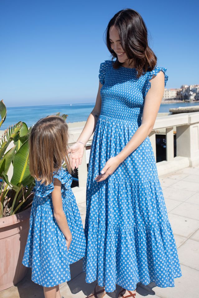 Pink Chicken Womens Sen Dress in Blue Tear Drop