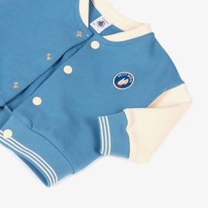 Petit Bateau Baby College Jacket in Blue/Cream