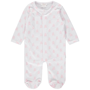 Pimalu Snap Footie in Light Pink Teddy Bears