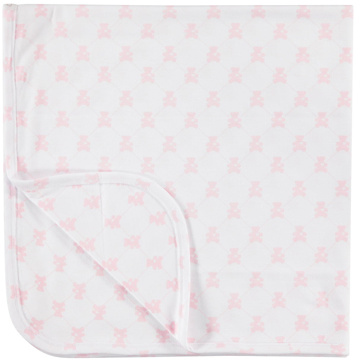 Pimalu Receiving Blanket in Light Pink Teddy Bears