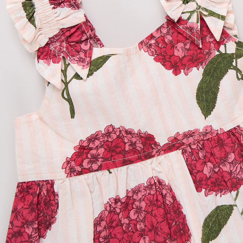 Pink Chicken Via Jumper in Pink Stripe Hydrangeas