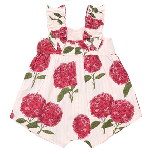 Pink Chicken Via Jumper in Pink Stripe Hydrangeas