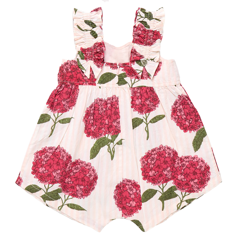 Pink Chicken Via Jumper in Pink Stripe Hydrangeas