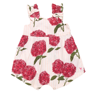 Pink Chicken Via Jumper in Pink Stripe Hydrangeas