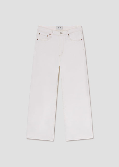 Agolde Harper Straight Leg Crop Jean in White Wash
