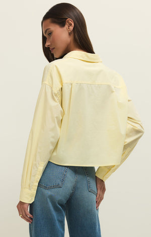 Z Supply Lisette Button Down Top in Pineapple