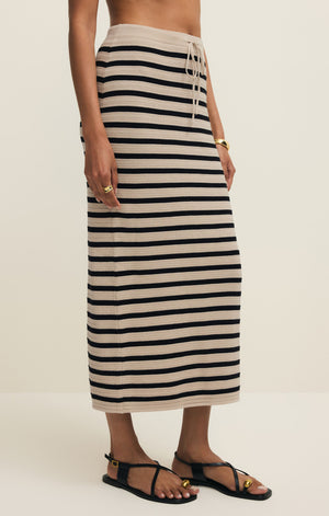 Z Supply Emori Striped Skirt in Natural