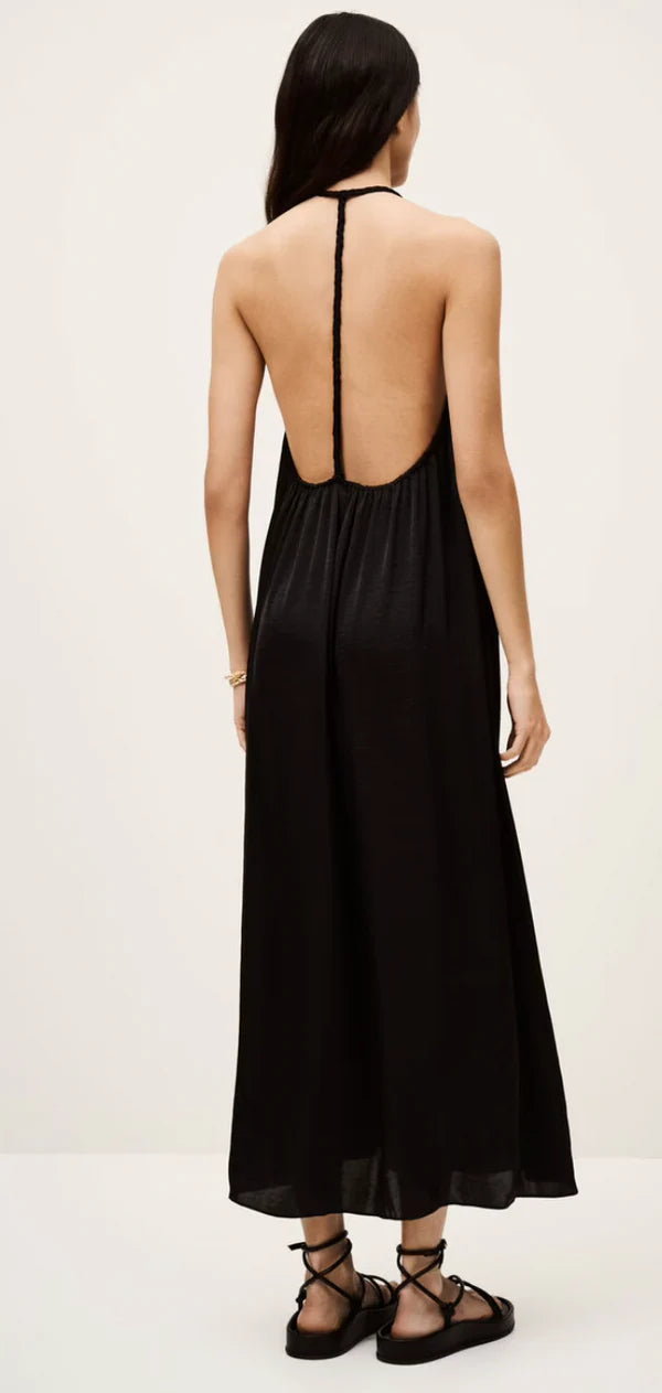 BA&SH Backless Sola Dress in Noir