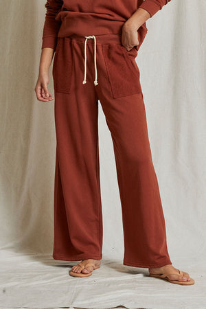 perfectwhitetee Rosanna Patch Pocket Pant in Russet