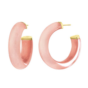 Gold & Honey Small Illusion Hoop Earrings - Multiple Colors!