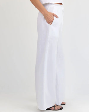 Bella Dahl Ruffle Waist Wide Leg Pant - Multiple Colors!