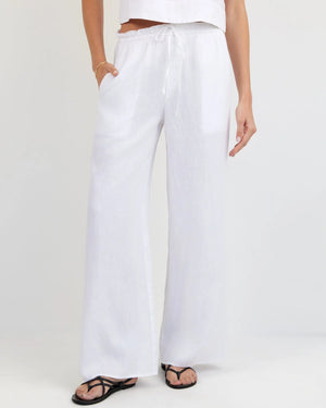 Bella Dahl Ruffle Waist Wide Leg Pant - Multiple Colors!