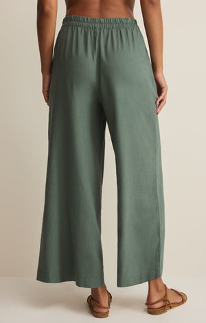 Z Supply Scout Linen Flare Pant in Everglade