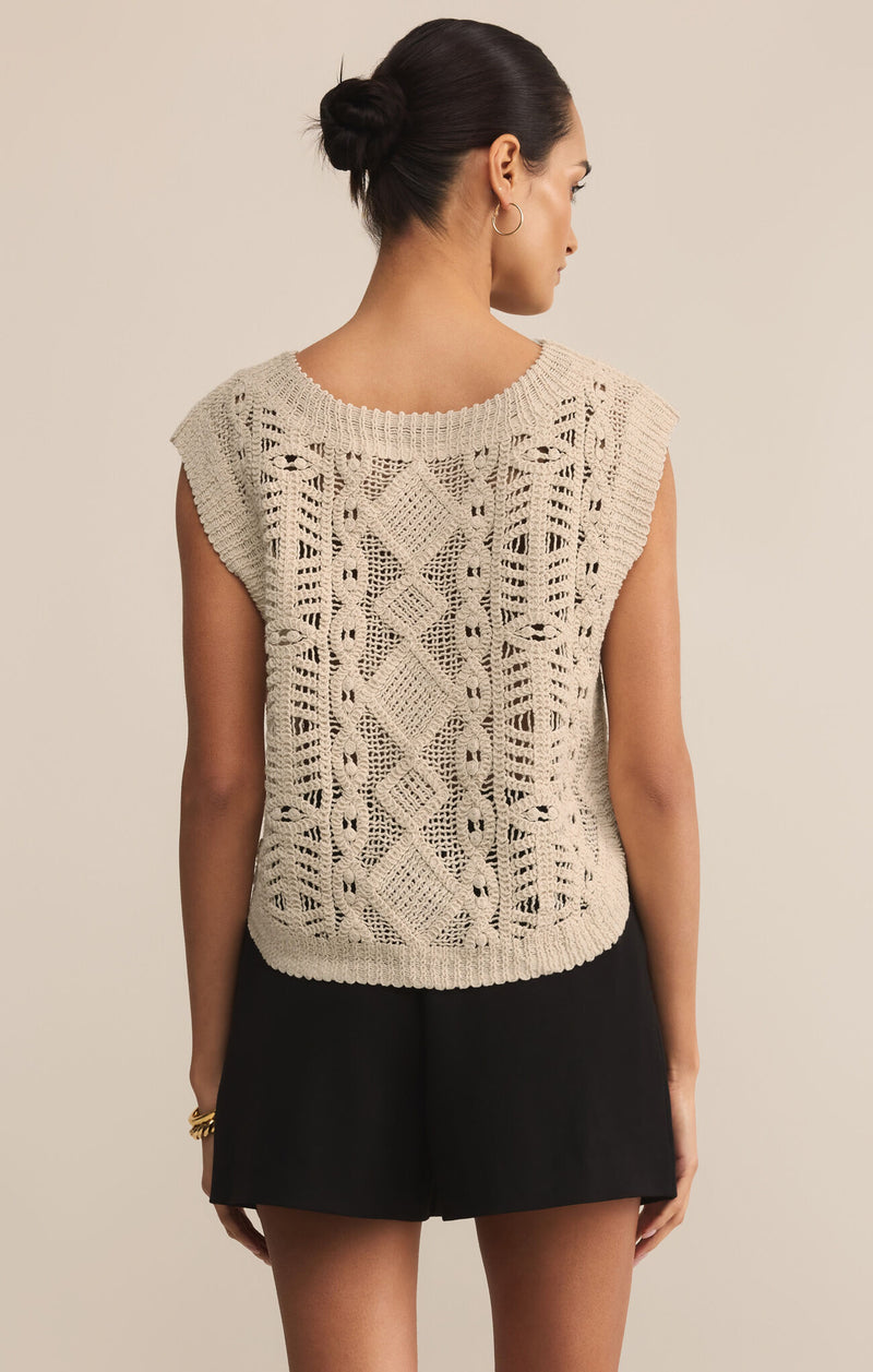 Z Supply Baroque Sweater Top in Crystal