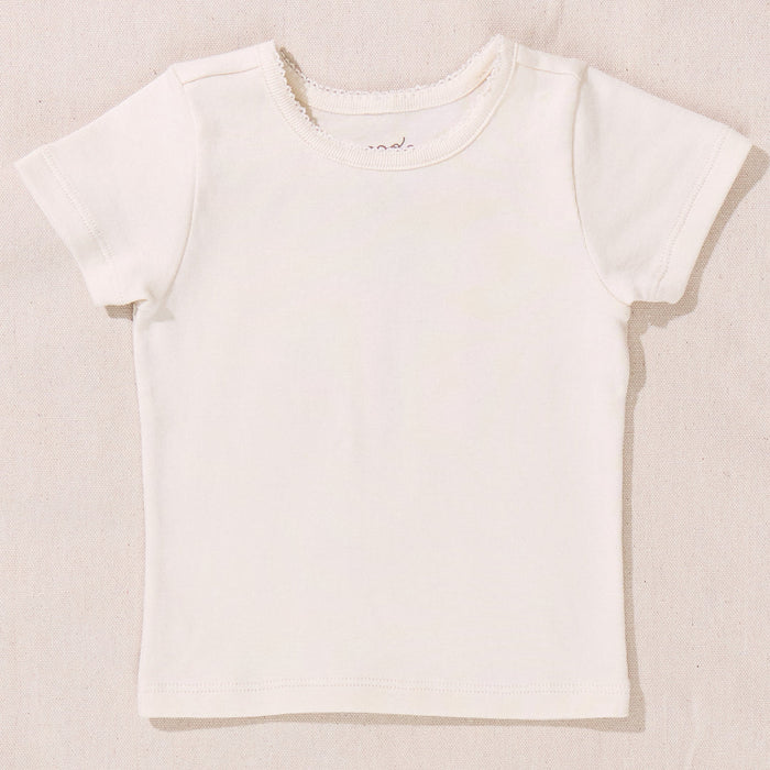 Pink Chicken Coop Seesaw Rib Tee Shirt in Cream