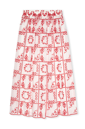 Rails Dax Skirt in Ivory/Red Handkerchief