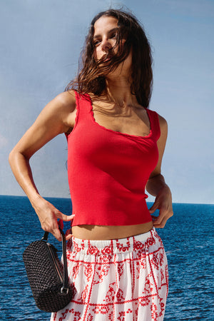 Rails Flore Top in Tomato