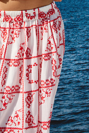 Rails Dax Skirt in Ivory/Red Handkerchief