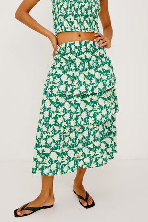 Rails Bell Skirt in Green Mayflower