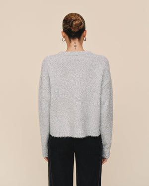 Bella Dahl Slouchy Sweater in Silver Shimmer