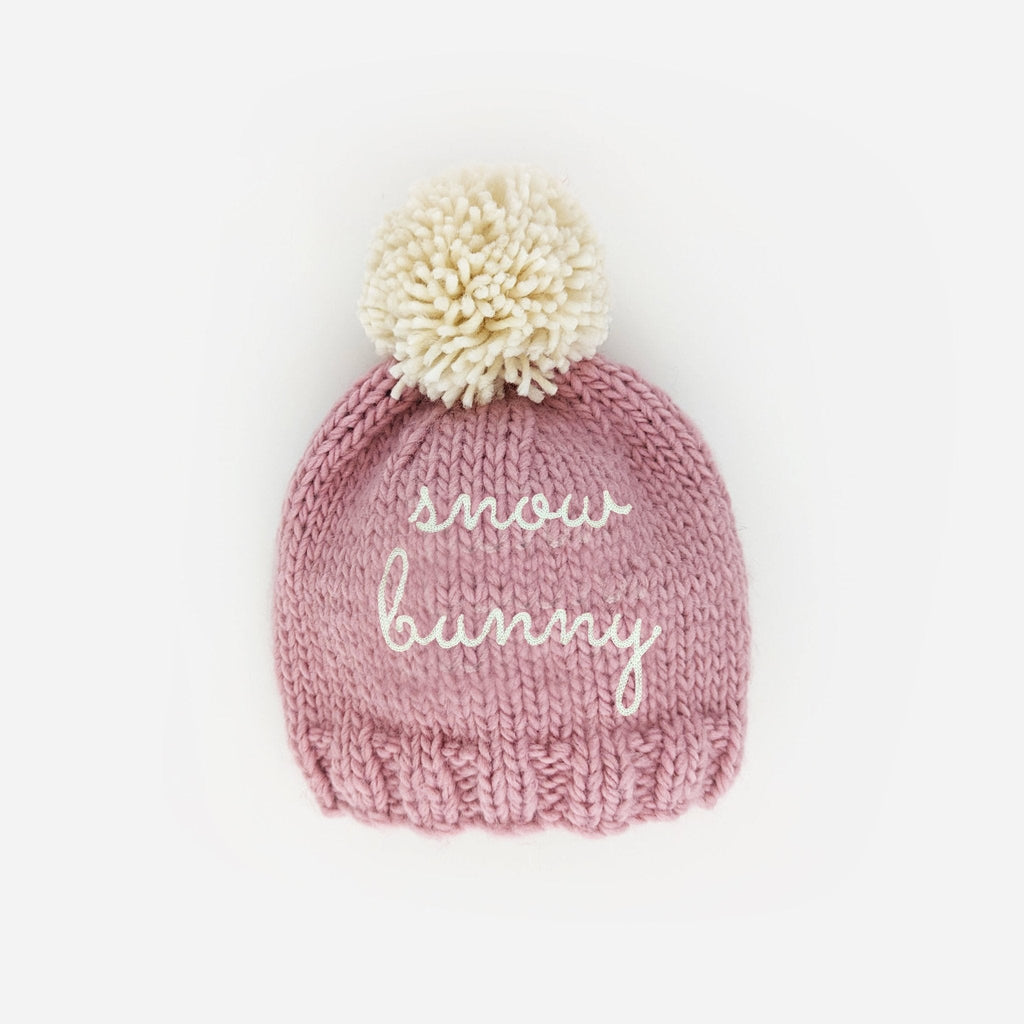 Huggalugs Beanie Hat in Rosy Snow Bunny