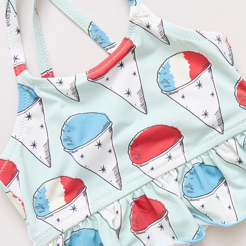 Pink Chicken Joy Tankini in Snow-Cones