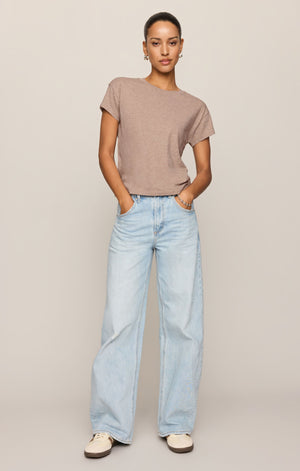 Z Supply Modern Slub Tee in Heather Ash
