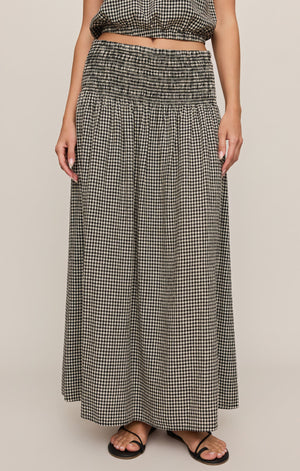 Z Supply Brooke Gingham Skirt in Black