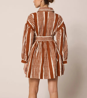 Cleobella Tiana Mini Dress in Vecchio Coco Stripe