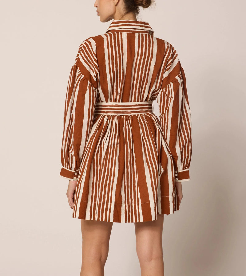 Cleobella Tiana Mini Dress in Vecchio Coco Stripe