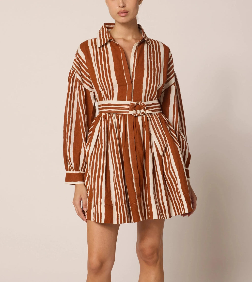 Cleobella Tiana Mini Dress in Vecchio Coco Stripe