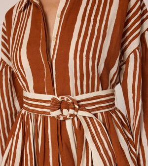 Cleobella Tiana Mini Dress in Vecchio Coco Stripe