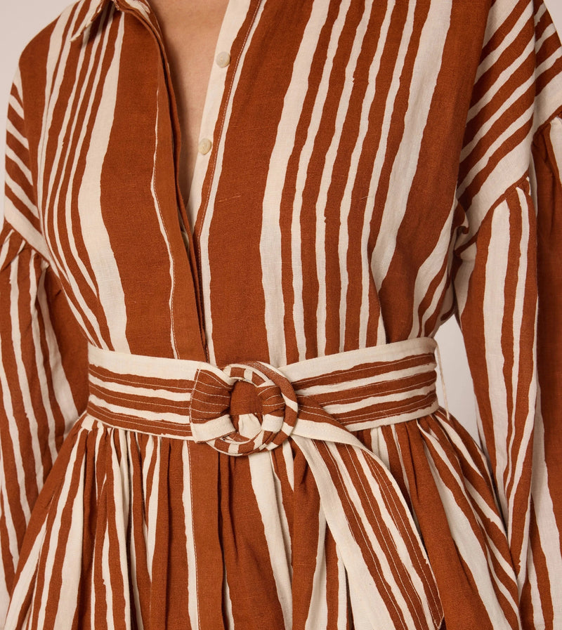 Cleobella Tiana Mini Dress in Vecchio Coco Stripe