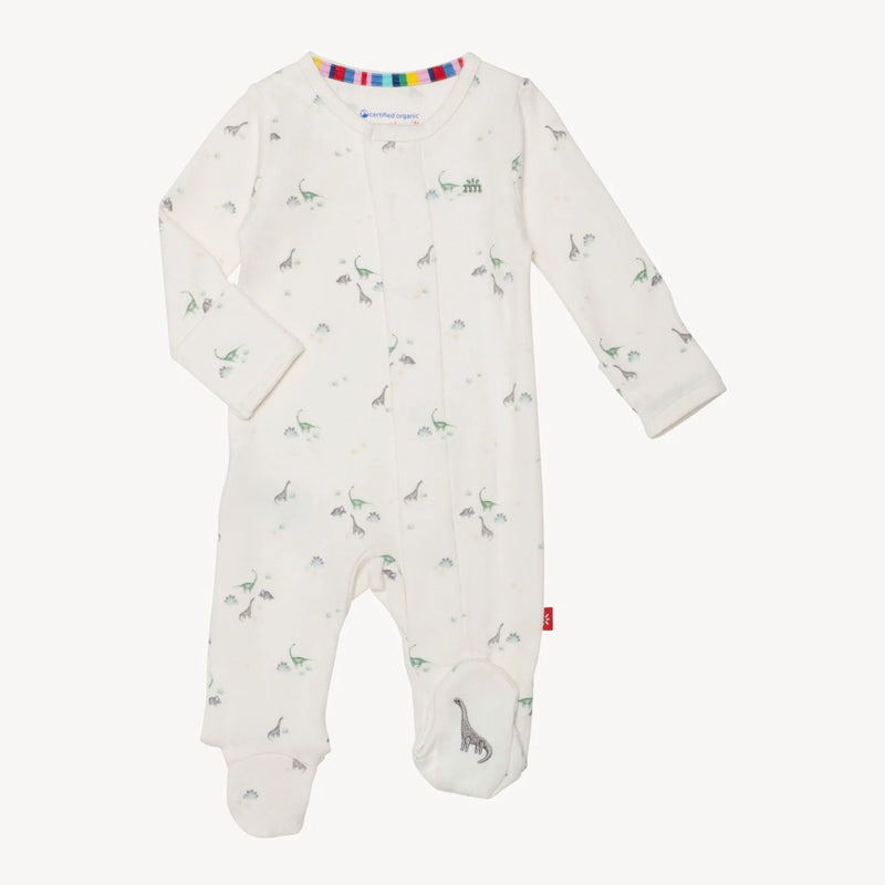 Magnetic Me Organic Cotton Footie in Tiny Diny