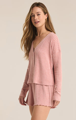 Z Supply Mara Cardigan Top in Rosebud