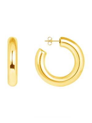 LeMel Tube Hoop Earrings in Gold