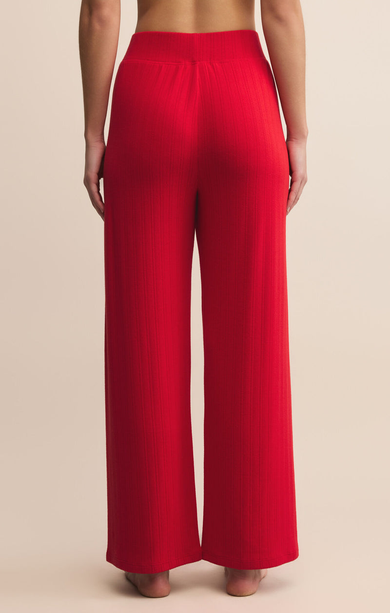 Z Supply Luxe Pointelle Pant in Festive Red