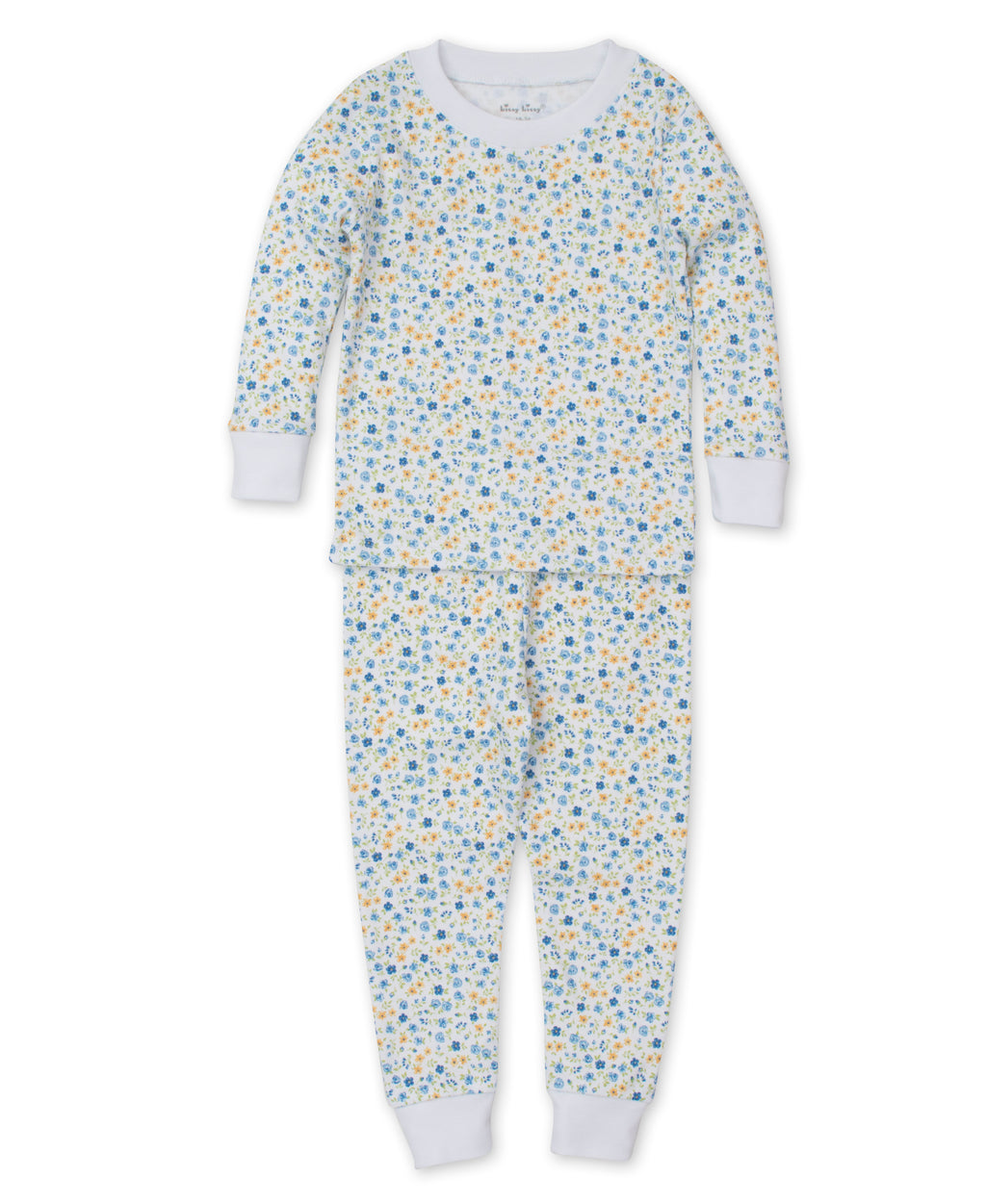 Kissy Kissy Snug Pajama Set in Blue Floral Fantasy