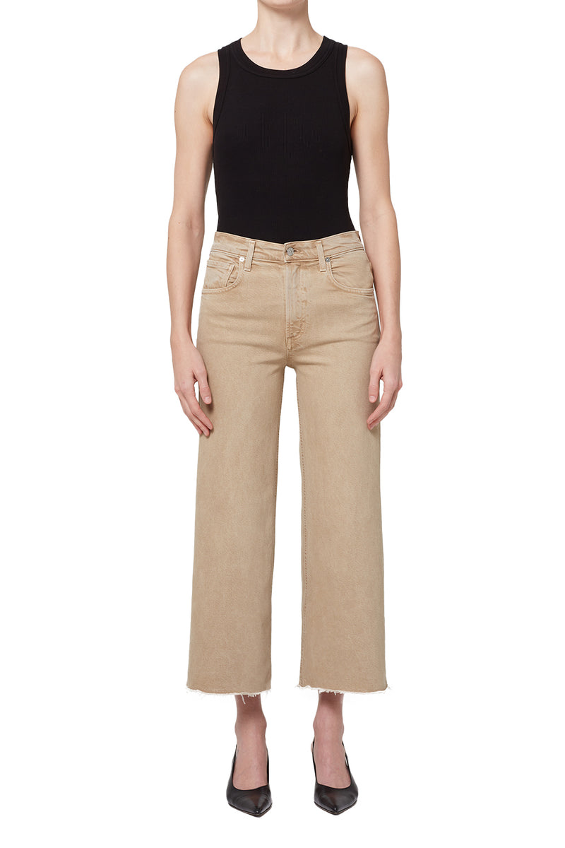 Citizens of Humanity Lyra Wide Leg Crop in Porcini