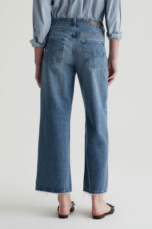 AG Saige Wide Leg Crop Denim in Castlebay