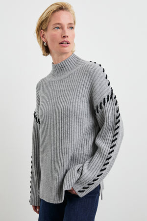 Rails Liam Sweater in Heather Gray