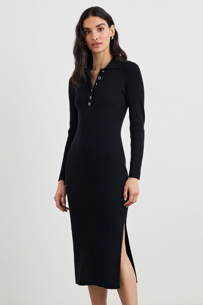 Rails Brigitta Polo Dress in Black