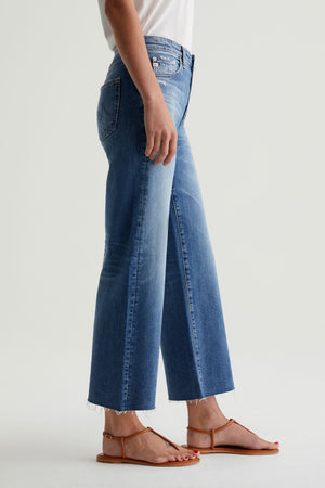 AG Saige Wide Leg Crop Denim in 16 Years Postcard