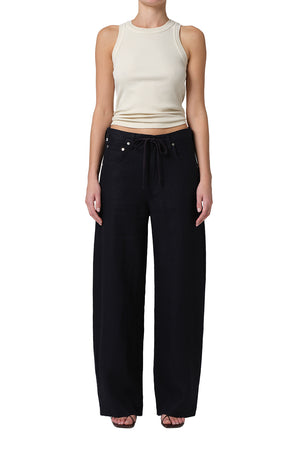 Citizens of Humanity Brynn Drawstring Trouser in True Navy Linen