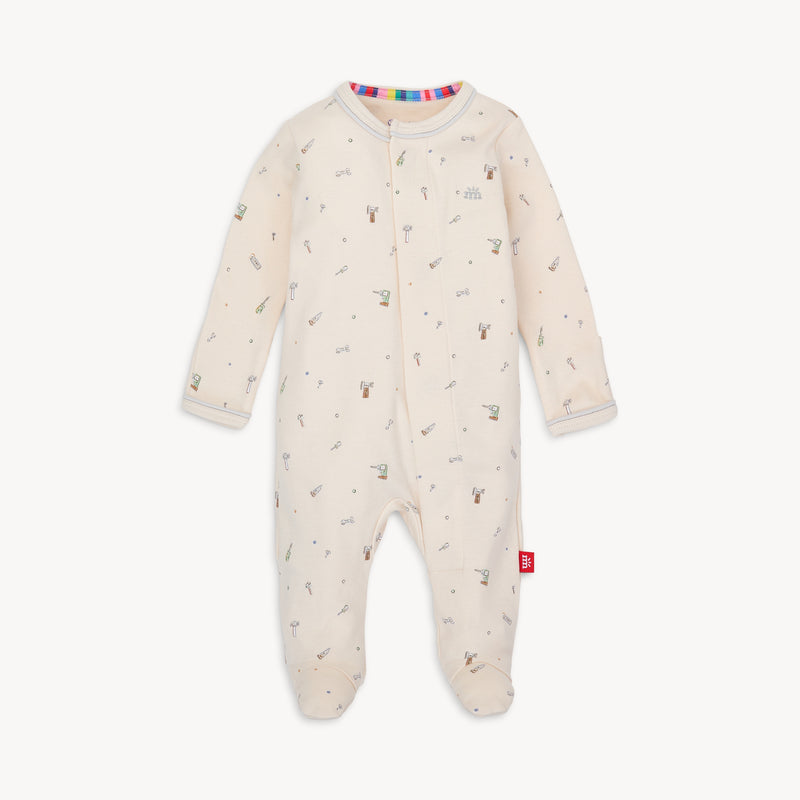 Magnetic Me Organic Cotton Footie in Fix-it Friends