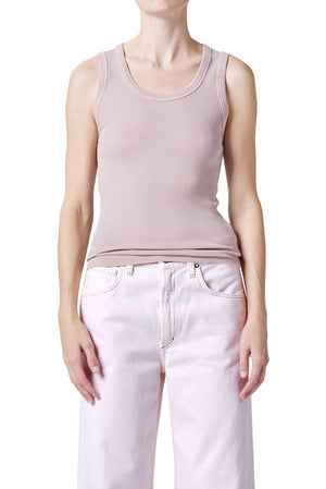 Agolde Poppy Scoop Neck Tank in Crush