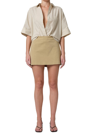 Citizens of Humanity Amal Twill Mini Skirt in Heirloom
