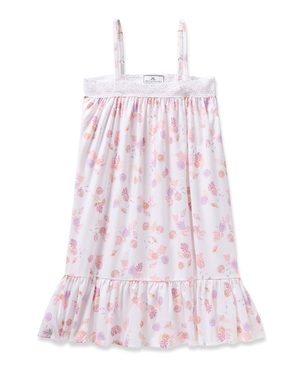 Petite Plume Girls Lily Nightgown in Seashell Splendor